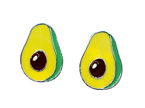 Miniblings Avocado Ohrstecker Stecker Urlaub Party Kawaii Sommer Essen Metall - Handmade Modeschmuck I Ohrringe Stecker Ohrschmuck von Miniblings