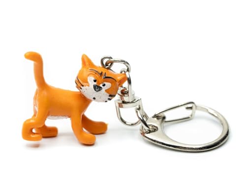 Miniblings Azrael Kater Schlüsselanhänger Schlümpfe Katze - Handmade Modeschmuck I Anhänger Schlüsselring Schlüsselband Keyring von Miniblings