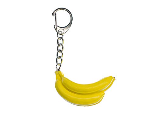 Miniblings Bananenstaude Schlüsselanhänger Banane Obst - Handmade Modeschmuck I I Anhänger Schlüsselring Schlüsselband Keyring von Miniblings