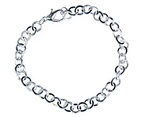 Miniblings Basisarmband Charm Armband rund flach versilbert Sammelarmband Bettelarmband - Modeschmuck handmade - Damen Mädchen Bettelarmband von Miniblings