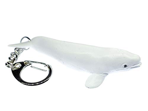 Miniblings Belugawal Schlüsselanhänger Beluga Meer Fisch Wal weiß - Handmade Modeschmuck I I Anhänger Schlüsselring Schlüsselband Keyring von Miniblings