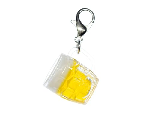 Miniblings Bierglas Oktoberfest Bier Bierkrug Charm Zipper Pull Maß Wiesn rundlich - Handmade Modeschmuck I Kettenanhänger versilbert - Bettelanhänger Bettelarmband - Anhänger für Armband von Miniblings