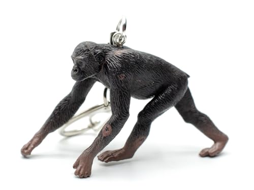 Miniblings Bonobo Affe Schlüsselanhänger Affen Menschenaffe Zwergschimpanse - Handmade Modeschmuck I Anhänger Schlüsselring Schlüsselband Keyring von Miniblings