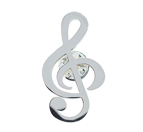 Miniblings Brosche Violinschlüssel Pin Anstecker Notenschlüssel Musik Edelstahl - Handmade Modeschmuck I Anstecknadel Button Pins von Miniblings