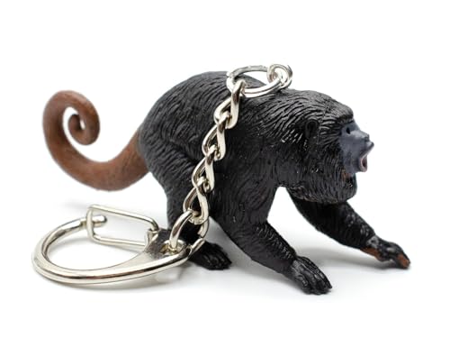 Miniblings Brüllaffe Affe Schlüsselanhänger Affen Klammerschwanzaffe Primat - Handmade Modeschmuck I Anhänger Schlüsselring Schlüsselband Keyring von Miniblings
