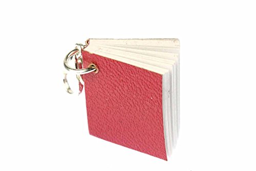 Miniblings Buch Bücher mit Seiten Charm Lesen Leseratte rot - Handmade Modeschmuck I Kettenanhänger versilbert - Bettelanhänger Bettelarmband - Anhänger für Armband von Miniblings