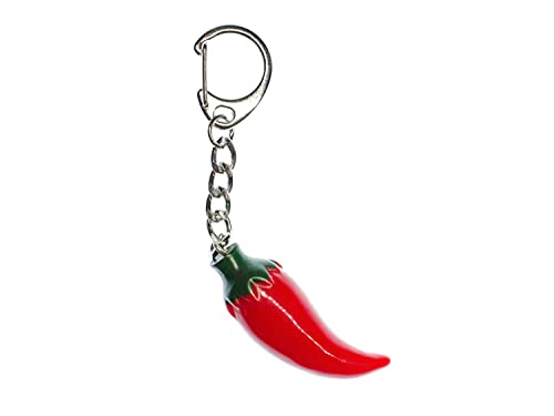 Miniblings Chili Peperoni Schlüsselanhänger - Handmade Modeschmuck I Anhänger Schlüsselring Schlüsselband Keyring - Chili Peperoni von Miniblings