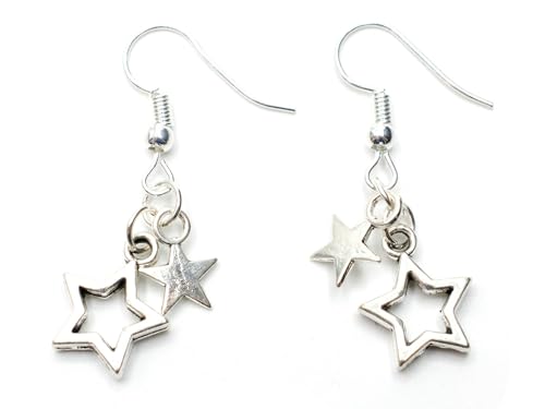 Miniblings Doppelstern Stern Ohrringe Hänger Sterne Weihnachten Star 2er silber - Handmade Modeschmuck I Ohrhänger Ohrschmuck versilbert Miniblings Doppelstern Stern Ohrringe Hänger Sterne Weihnachten Star 2er silber - Handmade Modeschmuck I Ohrhänger Ohrschmuck versilbert von Miniblings