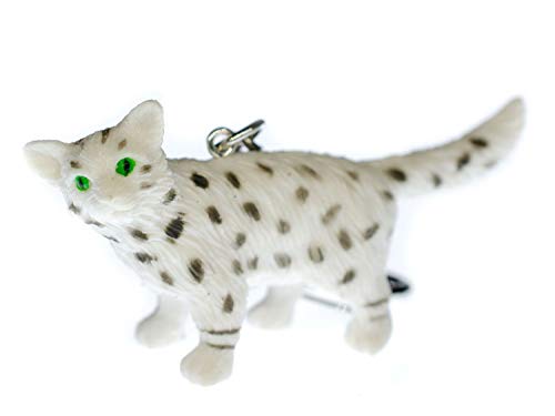 Miniblings Egyptain Mau Katze Schlüsselanhänger Ägypten Cat Katze - Handmade Modeschmuck I I Anhänger Schlüsselring Schlüsselband Keyring von Miniblings