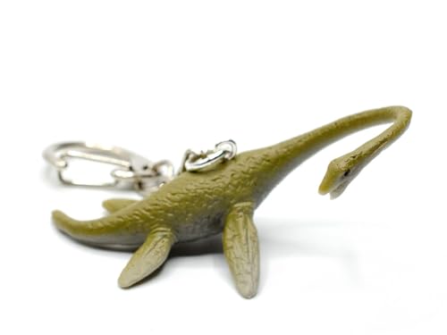 Miniblings Elasmosaurus Schlüsselanhänger Dino Dinosaurier Nessie grün erwachsen - Handmade Modeschmuck I Anhänger Schlüsselring Schlüsselband Keyring von Miniblings