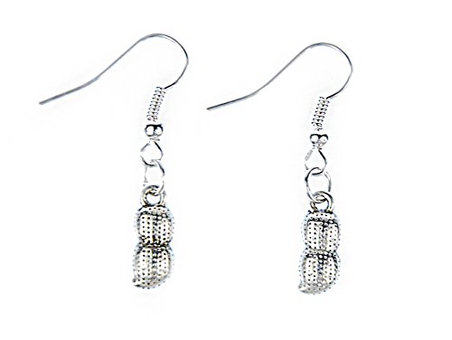 Miniblings Erdnuss Ohrringe Ohrring Essen Erdnüsse Nuss Nüsse Hülsenfrucht - Handmade Modeschmuck I Ohrhänger Ohrschmuck versilbert von Miniblings
