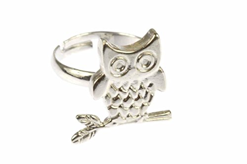Miniblings Eule Vogel Uhu Ring - Eule Vogel Uhu - Handmade Modeschmuck I Fingerring mit Motiv I verstellbar one Size von Miniblings