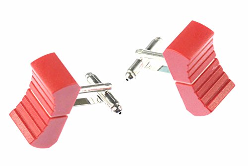 Miniblings Fader Manschettenknöpfe Miniblings Regler DJ Tontechniker Mischpult Mixer rot - Herrenschmuck Manschettenknopf Cufflinks Hemdknöpfe I Holzbox inklusive von Miniblings