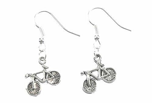 Miniblings Fahrrad Ohrringe Rad Bike Fahrräder Hänger Radtour Radsport silber - Handmade Modeschmuck I Ohrhänger Ohrschmuck versilbert von Miniblings