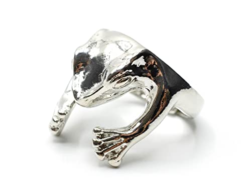 Miniblings Frosch Ring - I Frosch Ring Froschkönig Märchen Prinz Prinzessin Damenring - Origineller Modeschmuck I Fingerring mit Motiv I one Size von Miniblings