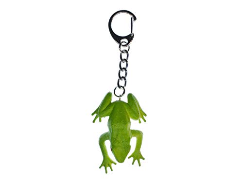 Miniblings Frosch Schlüsselanhänger Kröte Grasfrosch grün - Handmade Modeschmuck I I Anhänger Schlüsselring Schlüsselband Keyring von Miniblings