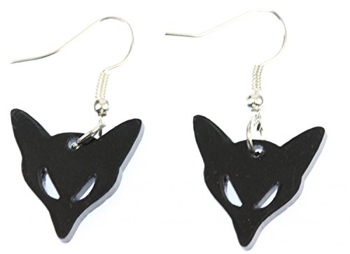Miniblings Fuchskopf Ohrringe Fuchs Fuchsohrringe Füchse Acrylglas Reinecke Kopf - Handmade Modeschmuck I Ohrhänger Ohrschmuck versilbert von Miniblings
