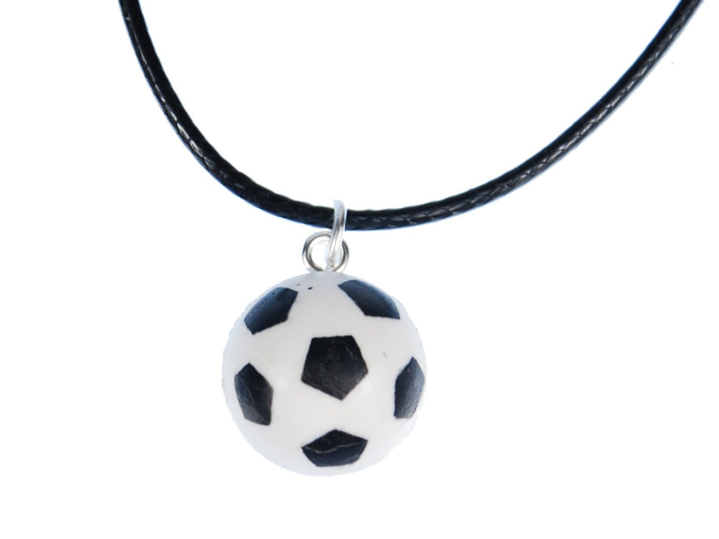 Miniblings Fußball Ball Em Wm Halskette Lederkette Sportler Fußballer Jungen von Miniblings