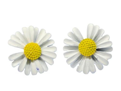 Miniblings Gänseblümchen Ohrstecker Stecker Ohrringe Blume Blüte Frühling weiß - Origineller Modeschmuck I Ohrringe Stecker Ohrschmuck von Miniblings