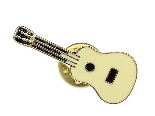 Miniblings Gitarre Brosche Pin Anstecker Instrument Musik Westerngitarre MINI - Handmade Modeschmuck I Anstecknadel Button Pins von Miniblings
