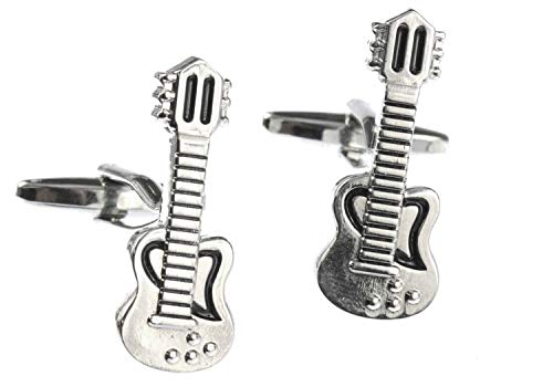 Miniblings Gitarre Manschettenknöpfe Miniblings + Box Musiker Gitarrist Band Songwriter - Herrenschmuck Manschettenknopf Cufflinks Hemdknöpfe I Holzbox inklusive von Miniblings