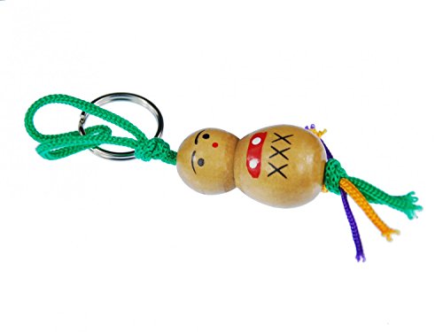 Miniblings Glücksbringer Männchen Schlüsselanhänger Glückspüppchen Holz Puppe - Handmade Modeschmuck I I Anhänger Schlüsselring Schlüsselband Keyring von Miniblings