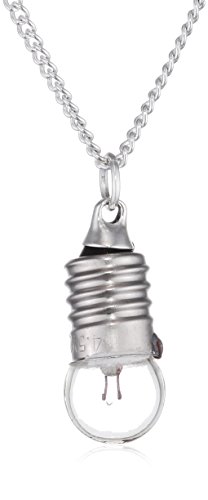 Miniblings Glühbirne Kette Halskette 45cm Lampe Birne Upcycling mini versilbert - Handmade Modeschmuck - Gliederkette versilbert Miniblings Glühbirne Kette Halskette 45cm Lampe Birne Upcycling mini versilbert - Handmade Modeschmuck - Gliederkette versilbert von Miniblings
