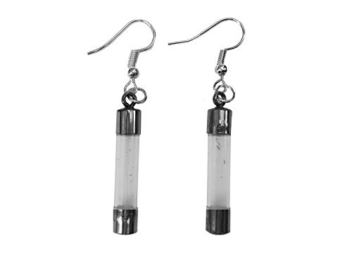 Miniblings Glühbirne Sicherung Ohrringe Hänger Lampe Technik Upcycling Vintage - Handmade Modeschmuck I Ohrhänger Ohrschmuck versilbert von Miniblings