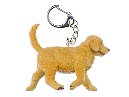 Miniblings Golden Retriever Schlüsselanhänger Tier Labrador Hund Haustiere Welpe - Handmade Modeschmuck I I Anhänger Schlüsselring Schlüsselband Keyring von Miniblings