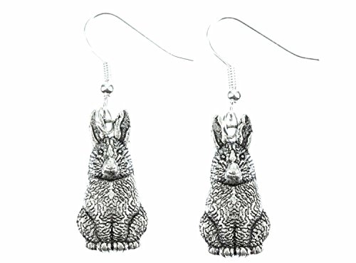 Miniblings Hase Ohrringe Hasenohrringe Häschen Hasen Kaninchen Osterhase silber - Handmade Modeschmuck I Ohrhänger Ohrschmuck versilbert von Miniblings