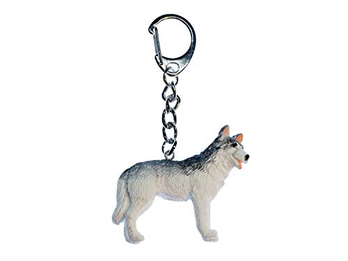 Miniblings Husky Schlüsselanhänger Hund Sibirien Schnee - Handmade Modeschmuck I I Anhänger Schlüsselring Schlüsselband Keyring von Miniblings