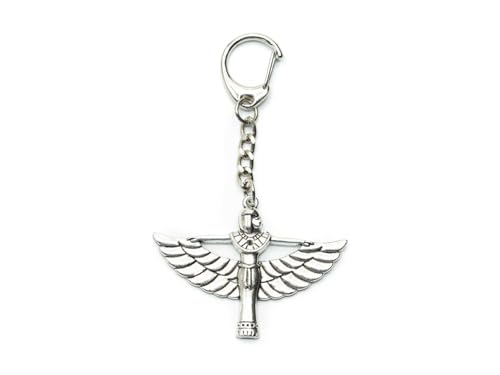 Miniblings Isis Figur Schlüsselanhänger Ägypten Göttin Gottheit silber - Handmade Modeschmuck I Anhänger Schlüsselring Schlüsselband Keyring von Miniblings