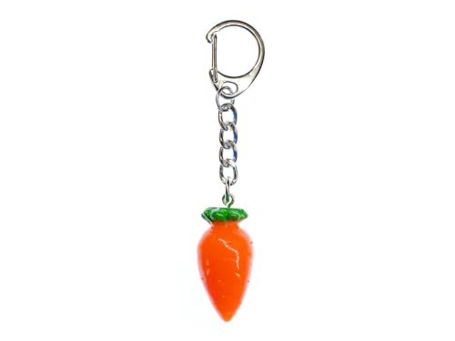 Miniblings Karotte Schlüsselanhänger Garten Gemüse Möhre - Handmade Modeschmuck I I Anhänger Schlüsselring Schlüsselband Keyring von Miniblings