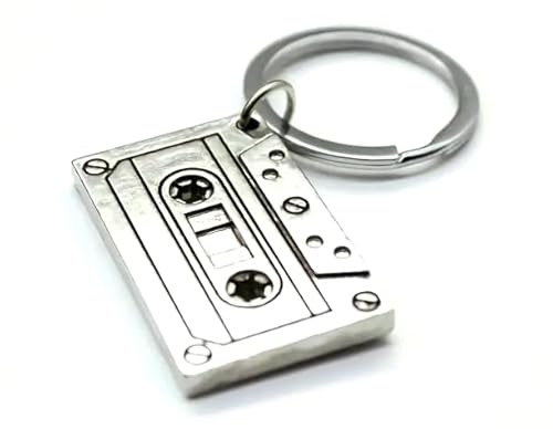 Miniblings Kassette Schlüsselanhänger MC Musik Mixtape 80er silber - Origineller Modeschmuck I Anhänger Schlüsselring Schlüsselband Keyring von Miniblings
