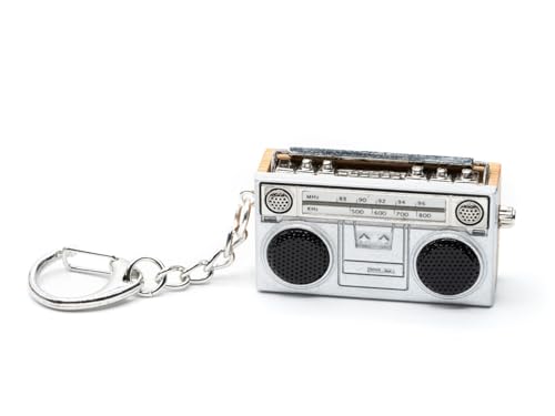 Miniblings Kassettenrekorder Schlüsselanhänger Ghettobluster Music 80er - Handmade Modeschmuck I Anhänger Schlüsselring Schlüsselband Keyring von Miniblings