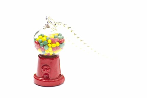 Miniblings Kaugummiautomat Kaugummi Halskette - Handmade Modeschmuck I Kette mit Anhänger Länge: 80cm - Automat Bonbons Kinder von Miniblings