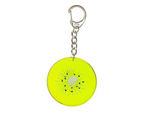 Miniblings Kiwi Schlüsselanhänger Kiwis Obst Essen Frucht - Handmade Modeschmuck I I Anhänger Schlüsselring Schlüsselband Keyring von Miniblings