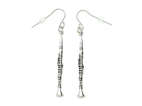 Miniblings Klarinette Ohrringe Musik Klarinetistin Silber Klarinetten 925 Echtsilber - Handmade Modeschmuck I Ohrhänger Ohrschmuck versilbert von Miniblings