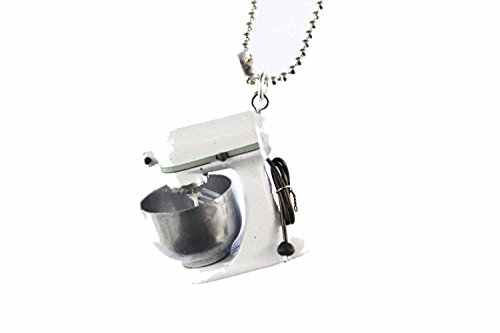 Miniblings Küchenmaschine Kette Halskette 80cm Kochen Backen Koch Küche Mixer - Handmade Modeschmuck - Kugelkette versilbert von Miniblings