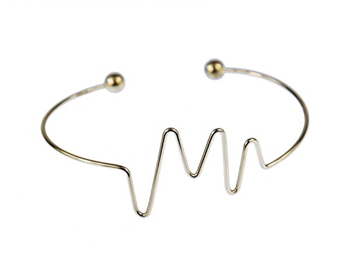 Miniblings Lebenslinie Armreifen Armband Armreif Herzfrequenz Puls Metall Gold - handmade Modeschmuck - Damen Mädchen Miniblings Lebenslinie Armreifen Armband Armreif Herzfrequenz Puls Metall Gold - handmade Modeschmuck - Damen Mädchen von Miniblings