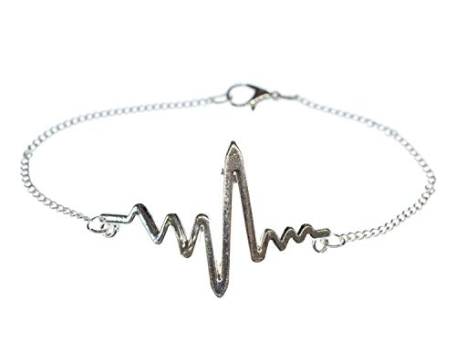 Miniblings Lebenslinien Armband Armkette Frequenz Herzschlag EKG Medizin Ärztin - Modeschmuck handmade - Damen Mädchen Bettelarmband von Miniblings
