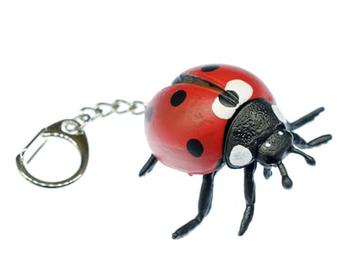 Miniblings Marienkäfer Käfer Schlüsselanhänger - Handmade Modeschmuck I Ostern Insekt rot Glück Fasching Karneval - Schlüsselring von Miniblings