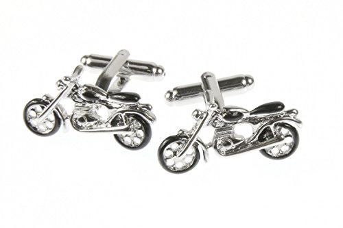 Miniblings Motorrad Manschettenknöpfe Miniblings Knöpfe + Box Bike Biker Motocross Enduro - Herrenschmuck Manschettenknopf Cufflinks Hemdknöpfe I Holzbox inklusive von Miniblings