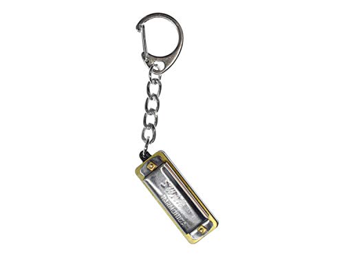 Miniblings Mundharmonika Harmonika Funktioniert Schlüsselanhänger - Handmade Modeschmuck I Anhänger Schlüsselring Schlüsselband Keyring - Mundharmonika Harmonika Funktioniert von Miniblings