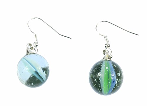 Miniblings Murmel Ohrringe Miniblings Hänger Glasperle Glaskugel Kugel Spiel Klicker Glas von Miniblings