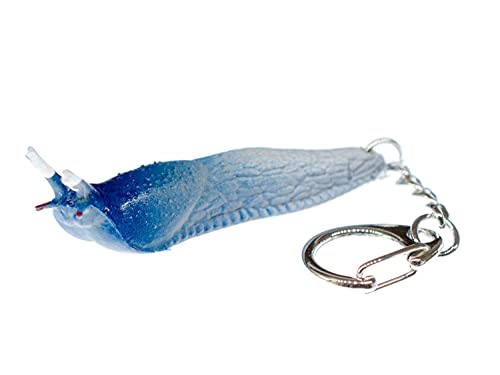 Miniblings Nacktschnecke Schnecke Schlüsselanhänger Blauschnegel blau - Handmade Modeschmuck I I Anhänger Schlüsselring Schlüsselband Keyring von Miniblings