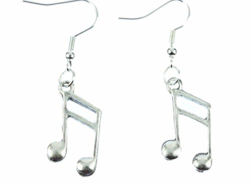 Miniblings Noten Klavier Musikerin Sechzehntel Ohrringe 16tel Note Musik silber - Handmade Modeschmuck I Ohrhänger Ohrschmuck versilbert von Miniblings