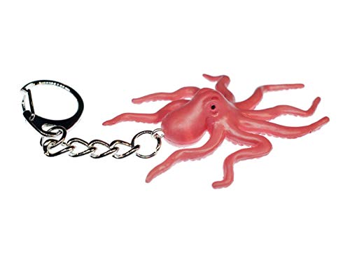 Miniblings Oktopus Schlüsselanhänger Krake Oktopode Meer rot - Handmade Modeschmuck I I Anhänger Schlüsselring Schlüsselband Keyring von Miniblings