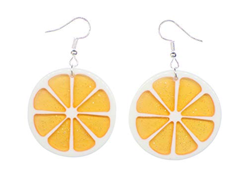 Miniblings Orangenscheibe Orange Ohrringe Miniblings Blutorange Frucht Obst 35mm orangen von Miniblings