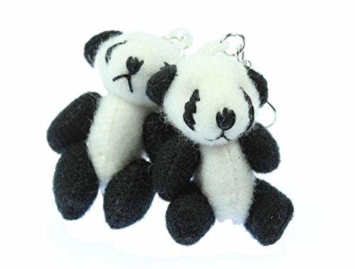 Miniblings Panda Ohrringe Pandaohrringe Pandabär Bambus Zoo Bär Teddy 3D Plüsch - Handmade Modeschmuck I Ohrhänger Ohrschmuck versilbert Miniblings Panda Ohrringe Pandaohrringe Pandabär Bambus Zoo Bär Teddy 3D Plüsch - Handmade Modeschmuck I Ohrhänger Ohrschmuck versilbert von Miniblings